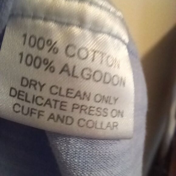 Via Uomo Button Front Shirt-Large-Reversible Cuffs-Roll Tab Sleeve-Contrast Trim - Picture 12 of 12